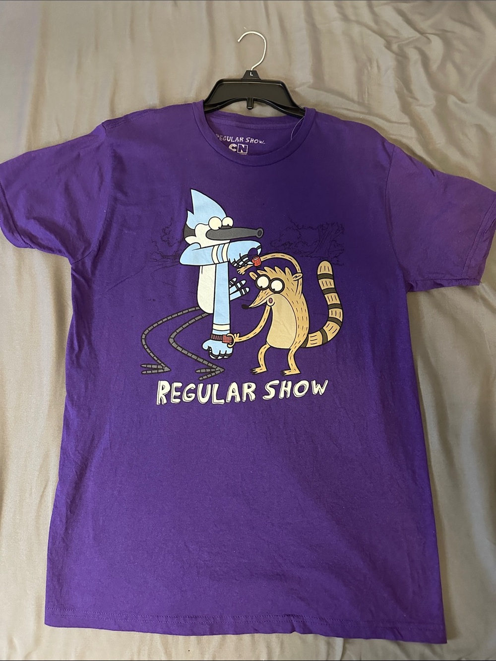Vintage Regular Show Purple Graphic Tee Shirt New With Tags - Large